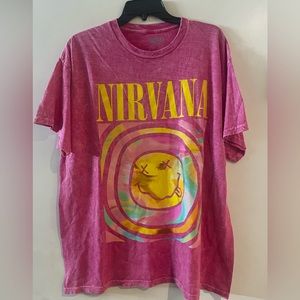 Nirvana acid wash shirt XL